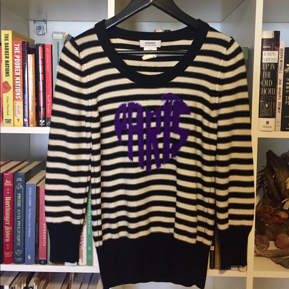 Sonia by Sonia Rykiel Striped Knit “Paris” Sweater